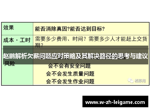 赵鹏解析欠薪问题应对策略及其解决路径的思考与建议